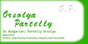 orsolya partelly business card